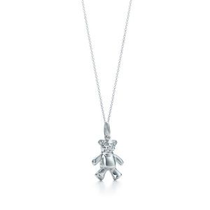 TIFFANY AND CO. teddy bear charm necklace